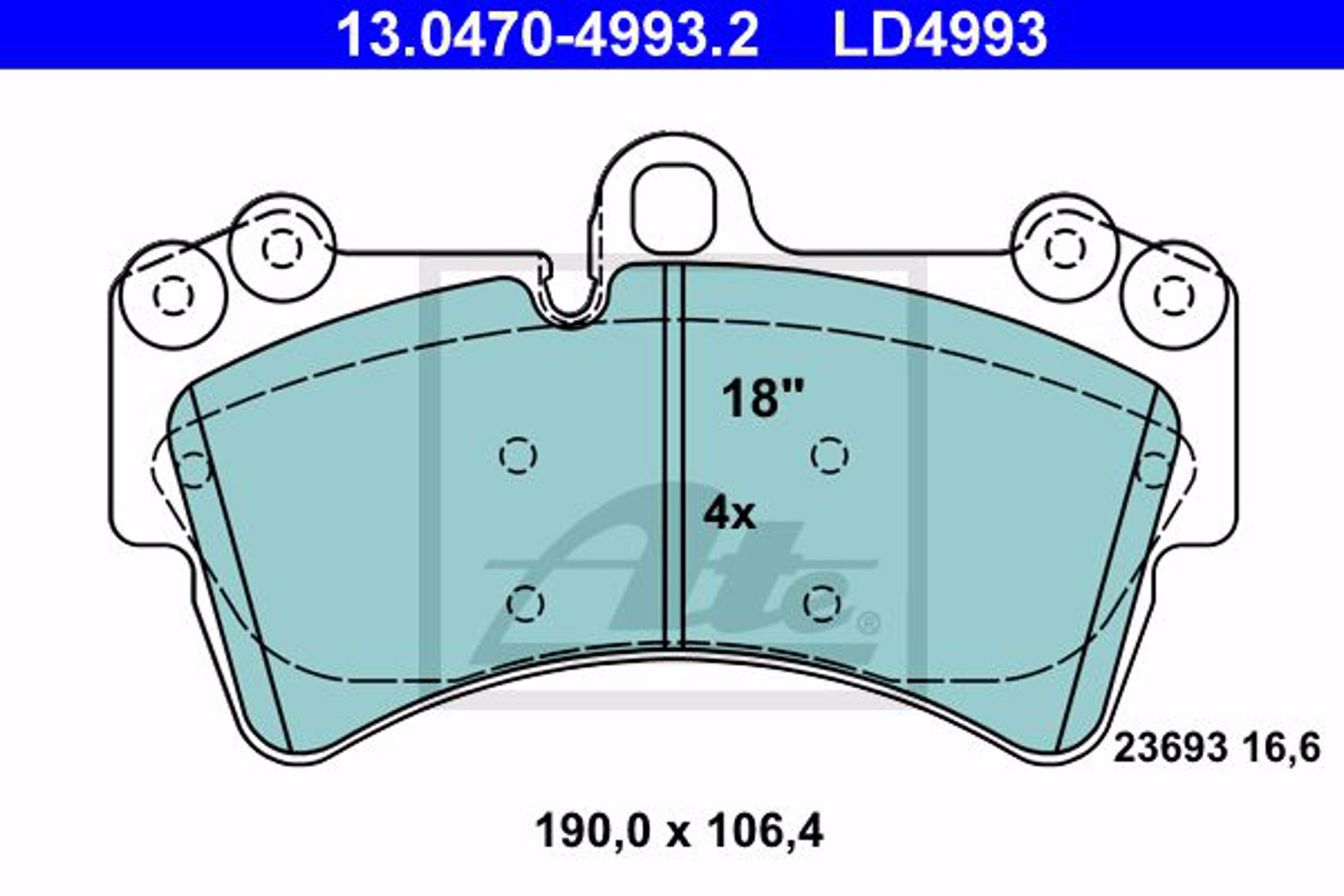 Тормозные колодки ATE 13-0470-4993-2