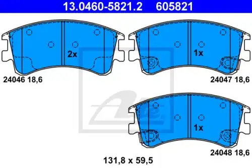 Тормозные колодки ATE 13.0460-5821.2