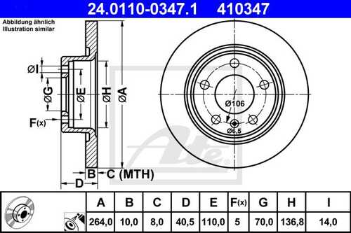Тормозные диски ATE 24-0110-0347-1