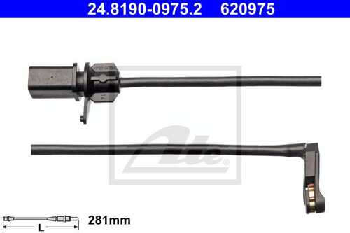 Czujnik klock. hamulc. audi a4 15- przod ATE 24.8190-0975.2