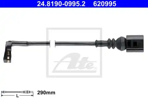 Датчик износа тормозных колодок задн vw crafter 16- ATE 24.8190-0995.2