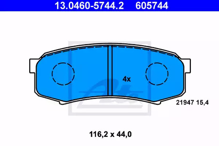 Колодки тормозные дисковые ATE 13.0460-5744.2