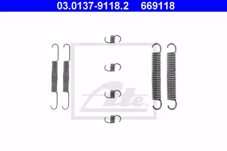 Комплектующие тормозной колодки ATE 03.0137-9118.2