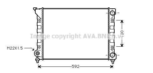 Радиатор охлаждения двигателя AVA QUALITY COOLING VN2071