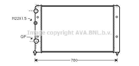 Радиатор охлаждения двигателя AVA QUALITY COOLING VNA2122