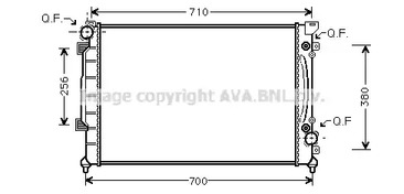 Радиатор охлаждения двигателя AVA QUALITY COOLING AIA2157