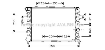 Радиатор охлаждение двигателя AVA QUALITY COOLING ALA2057