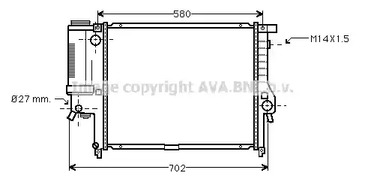 Радиатор охлаждения двигателя AVA QUALITY COOLING BW2121