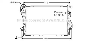 Радиатор охлаждения двигателя AVA QUALITY COOLING BW2176