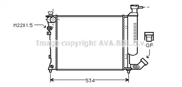 Радиатор охлаждения двигателя AVA QUALITY COOLING CNA2059
