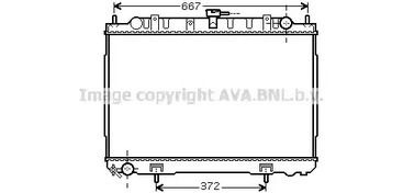 Радиатор охлаждения двигателя AVA QUALITY COOLING DN2241