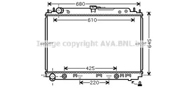 Радиатор охлаждение двигателя AVA QUALITY COOLING DNA2297