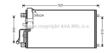 Радиатор кондиционера AVA QUALITY COOLING DNA5283D