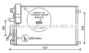 Радиатор кондиционера AVA QUALITY COOLING DNA5290D