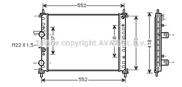 Радиатор охлаждения двигателя AVA QUALITY COOLING FTA2182