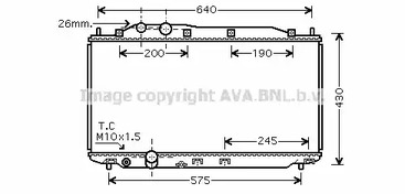 Радиатор охлаждение двигателя AVA QUALITY COOLING HD2191