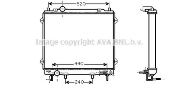 Радиатор охлаждения двигателя AVA QUALITY COOLING HY2146