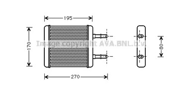 Теплообменник отопления салона AVA QUALITY COOLING HY6061