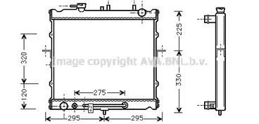 Радиатор охлаждение двигателя AVA QUALITY COOLING KAA2023