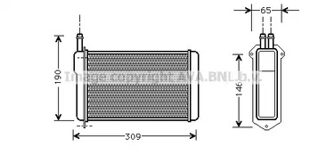 Теплообменник отопление салона AVA QUALITY COOLING LA6009