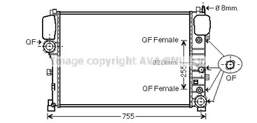 Радиатор охлаждения двигателя AVA QUALITY COOLING MS2447