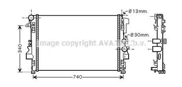 Радиатор охлаждения двигателя AVA QUALITY COOLING MSA2356
