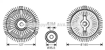 Вискомуфта вентилятора AVA QUALITY COOLING MSC412