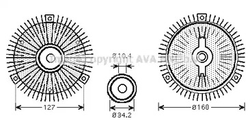 Вискомуфта вентилятора AVA QUALITY COOLING MSC414