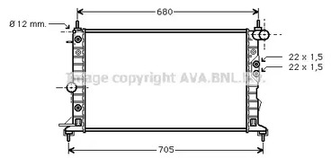 Радиатор охлаждения двигателя AVA QUALITY COOLING OLA2220