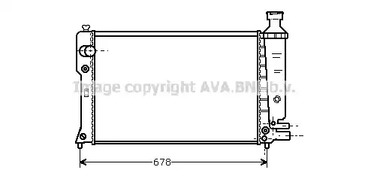 Радиатор охлаждения двигателя AVA QUALITY COOLING PE2097