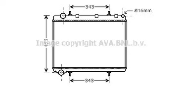 Радиатор охлаждения двигателя AVA QUALITY COOLING PE2259