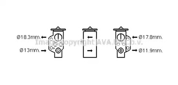 Расширительный клапан кондиционера AVA QUALITY COOLING PR1076