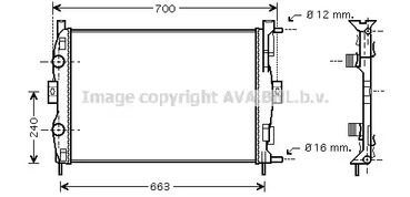 Радиатор охлаждения двигателя AVA QUALITY COOLING RT2306