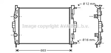 Радиатор охлаждения двигателя AVA QUALITY COOLING RT2307