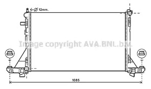 Радиатор охлаждения двигателя AVA QUALITY COOLING RTA2560
