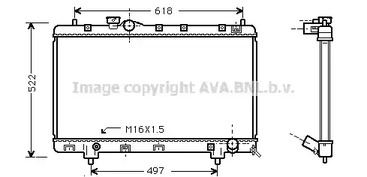 Радиатор системы охлаждения AVA QUALITY COOLING TO2241