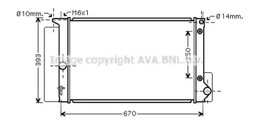 Радиатор охлаждения двигателя AVA QUALITY COOLING TOA2474