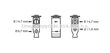 Клапан расширительный системы кондиционирования AVA QUALITY COOLING VO1160