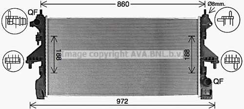 Радиатор системы охлаждения AVA QUALITY COOLING CN2321