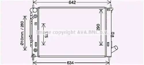 Радиатор системы охлаждения AVA QUALITY COOLING HY2465