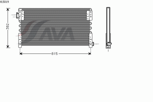 Радиатор кондиционера AVA QUALITY COOLING VL5019