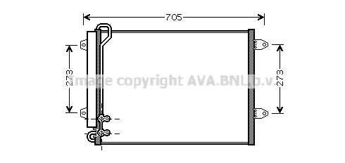Радиатор кондиционера с осушителем AVA QUALITY COOLING VNA5225D