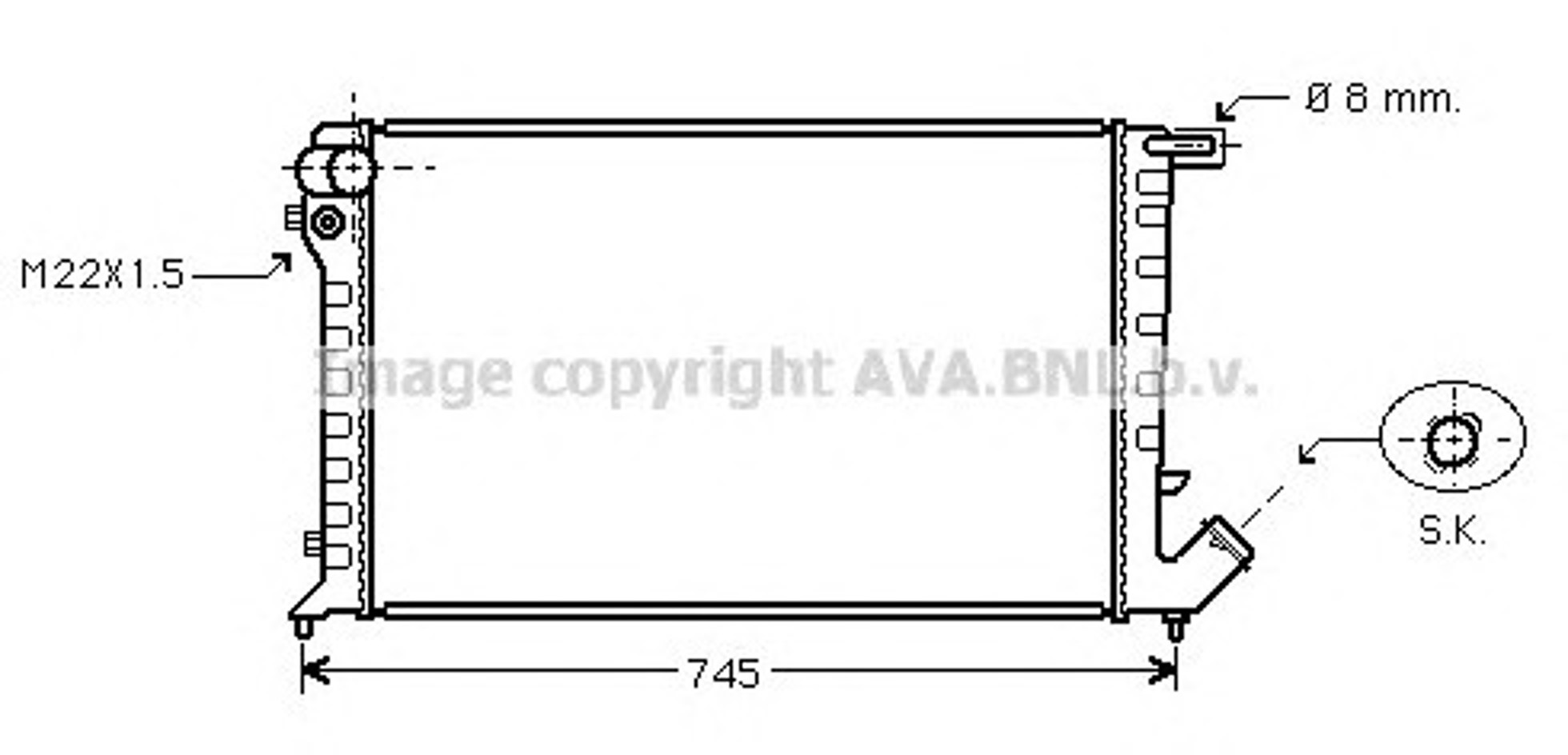 Радиатор системы охлаждения AVA QUALITY COOLING CN2193
