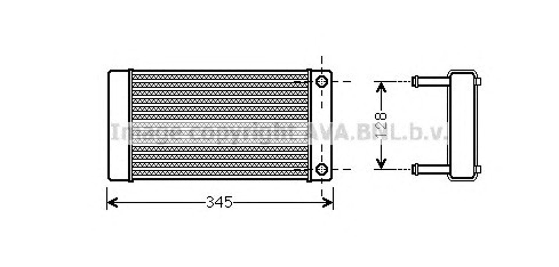 Радиатор печки AVA QUALITY COOLING CN6265