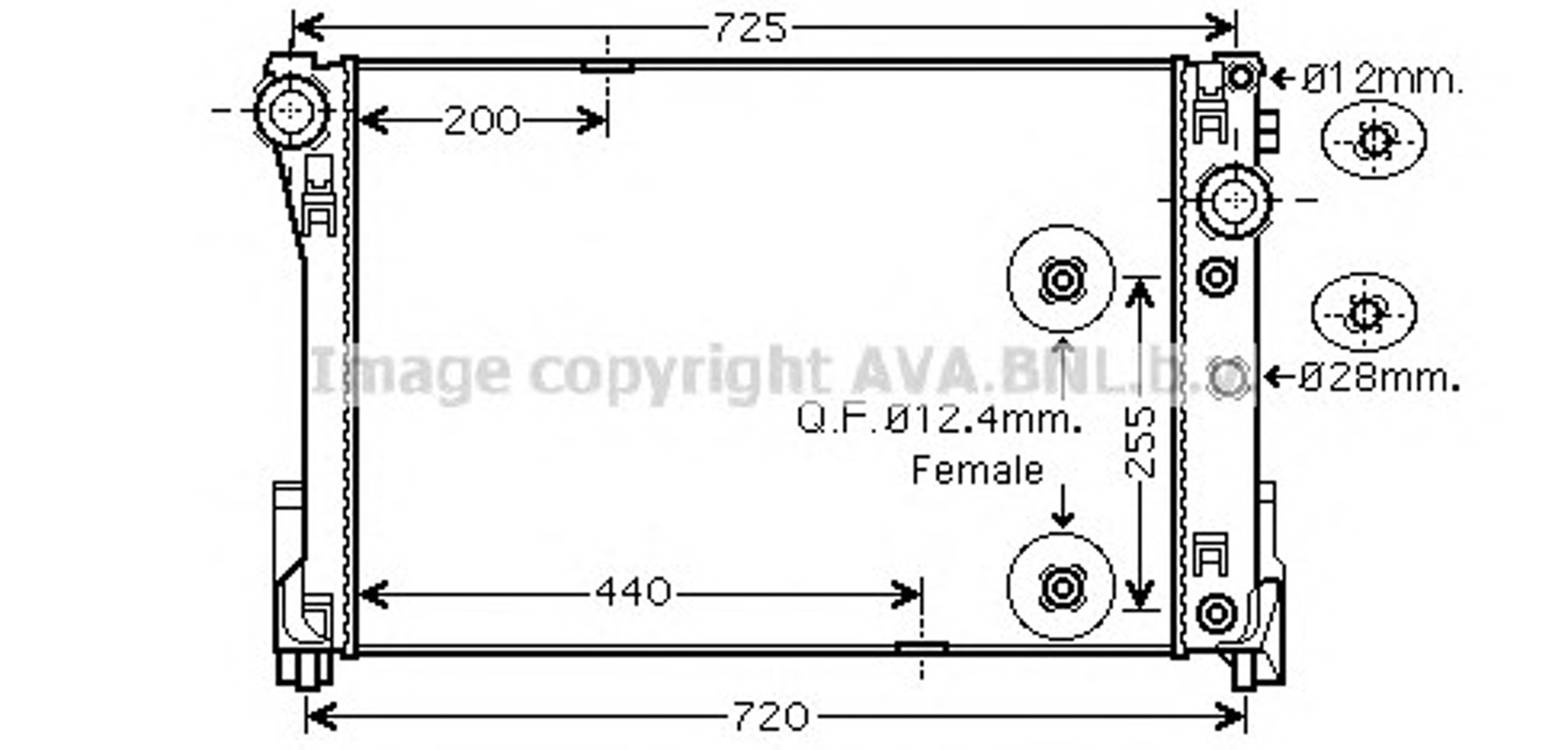 Радиатор системы охлаждения AVA QUALITY COOLING MSA2546