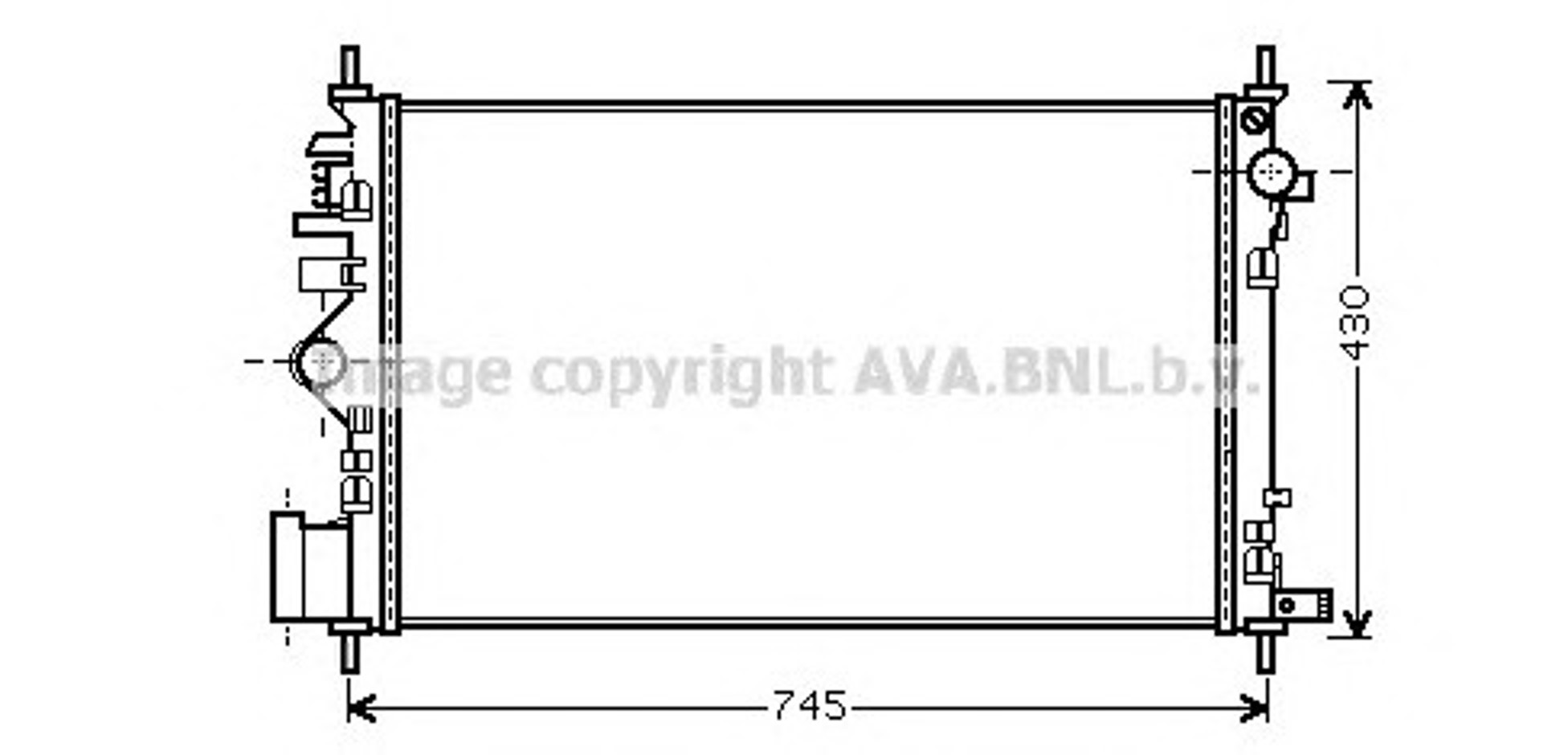 Радиатор системы охлаждения AVA QUALITY COOLING OLA2471