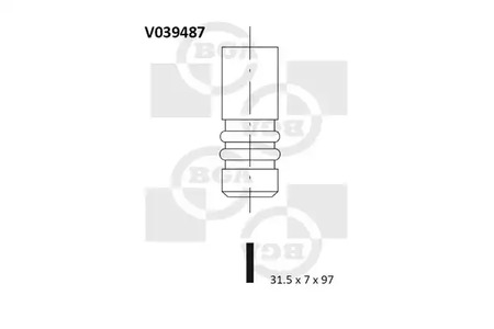 Клапан двигателя выпускной BGA V039487