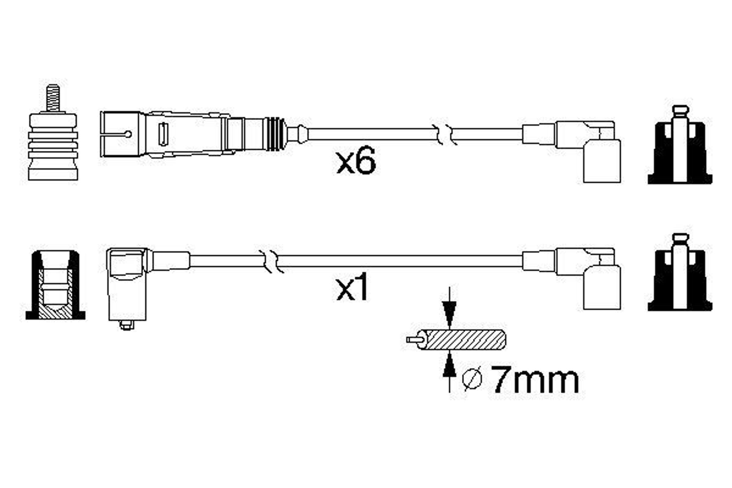 Комплект проводов зажигания BOSCH 0986356335