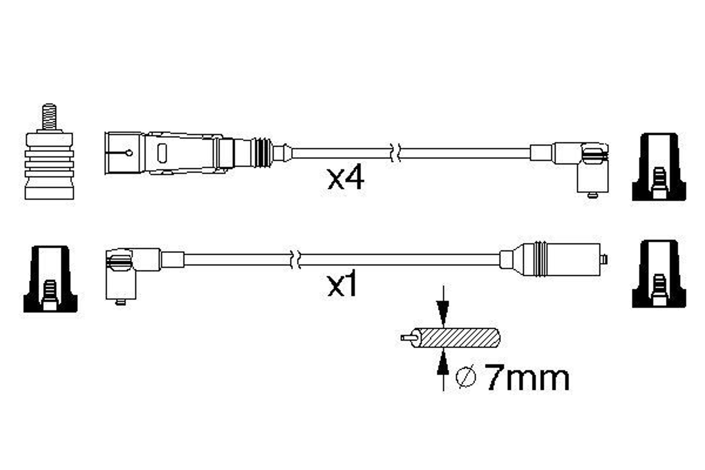 Комплект проводов зажигания BOSCH 0986356358