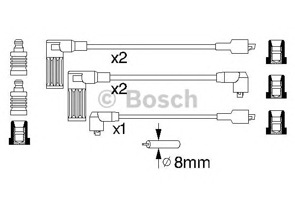 Комплект проводов зажигания BOSCH 0986356846